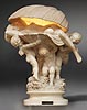 An Italian carved alabaster lamp of La Perla